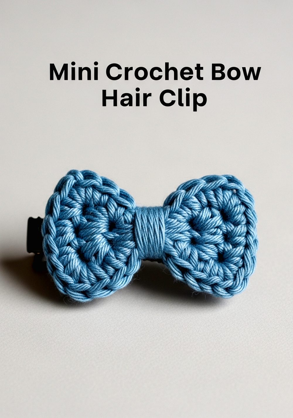 Mini Crochet Bow Hair Clip