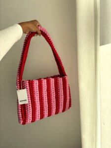 Pretty Pink and Red Crochet Bag Idea to Try