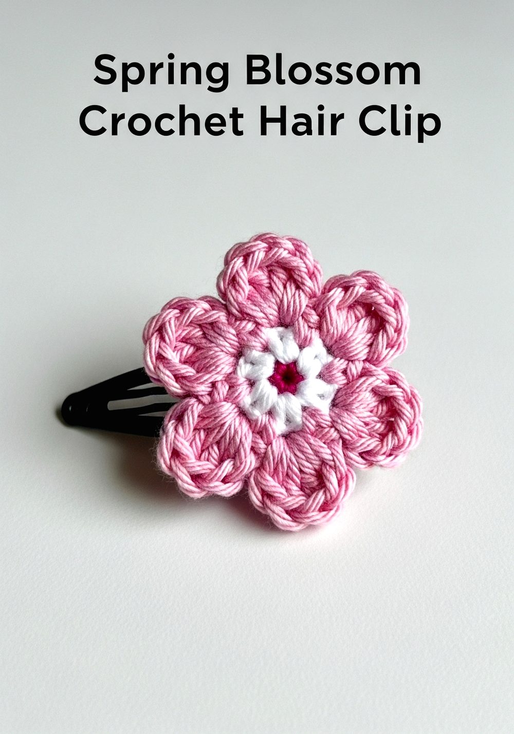 Spring Blossom Crochet Hair Clip