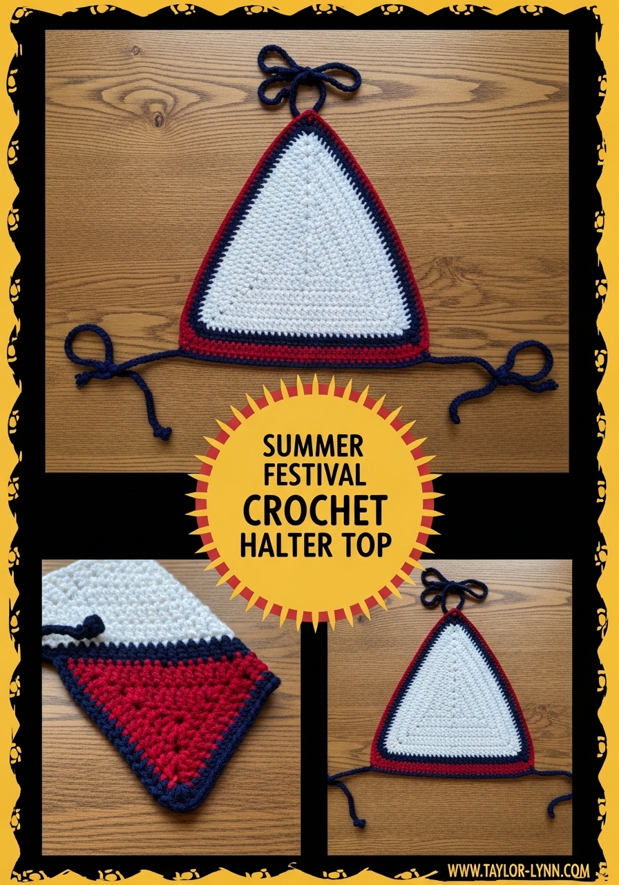 Summer Festival Crochet Halter Top