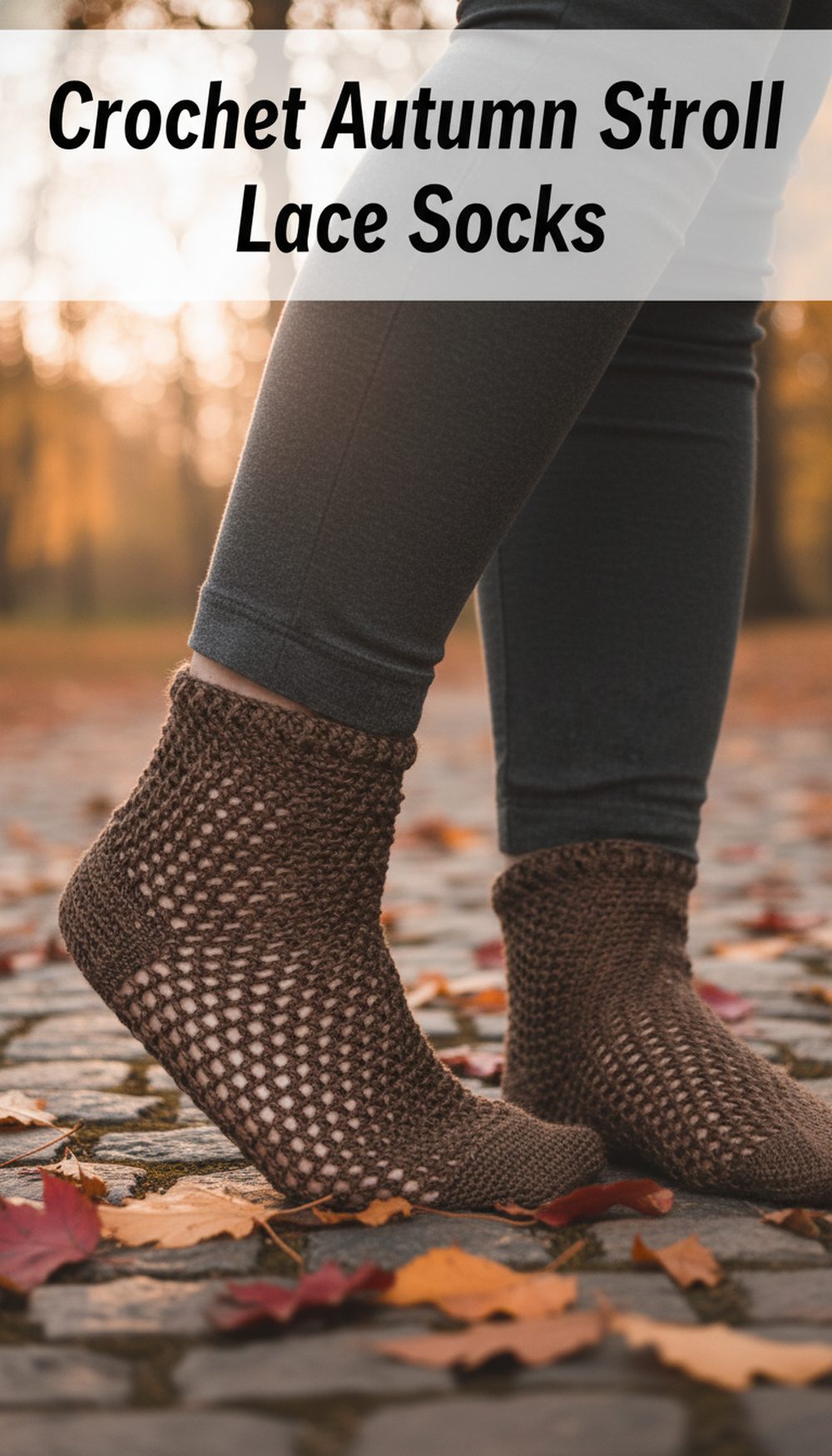 Crochet Autumn Stroll Lace Socks