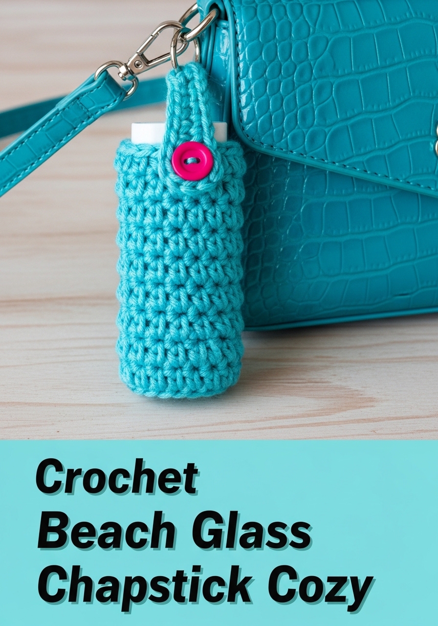 Crochet Beach Glass Chapstick Cozy