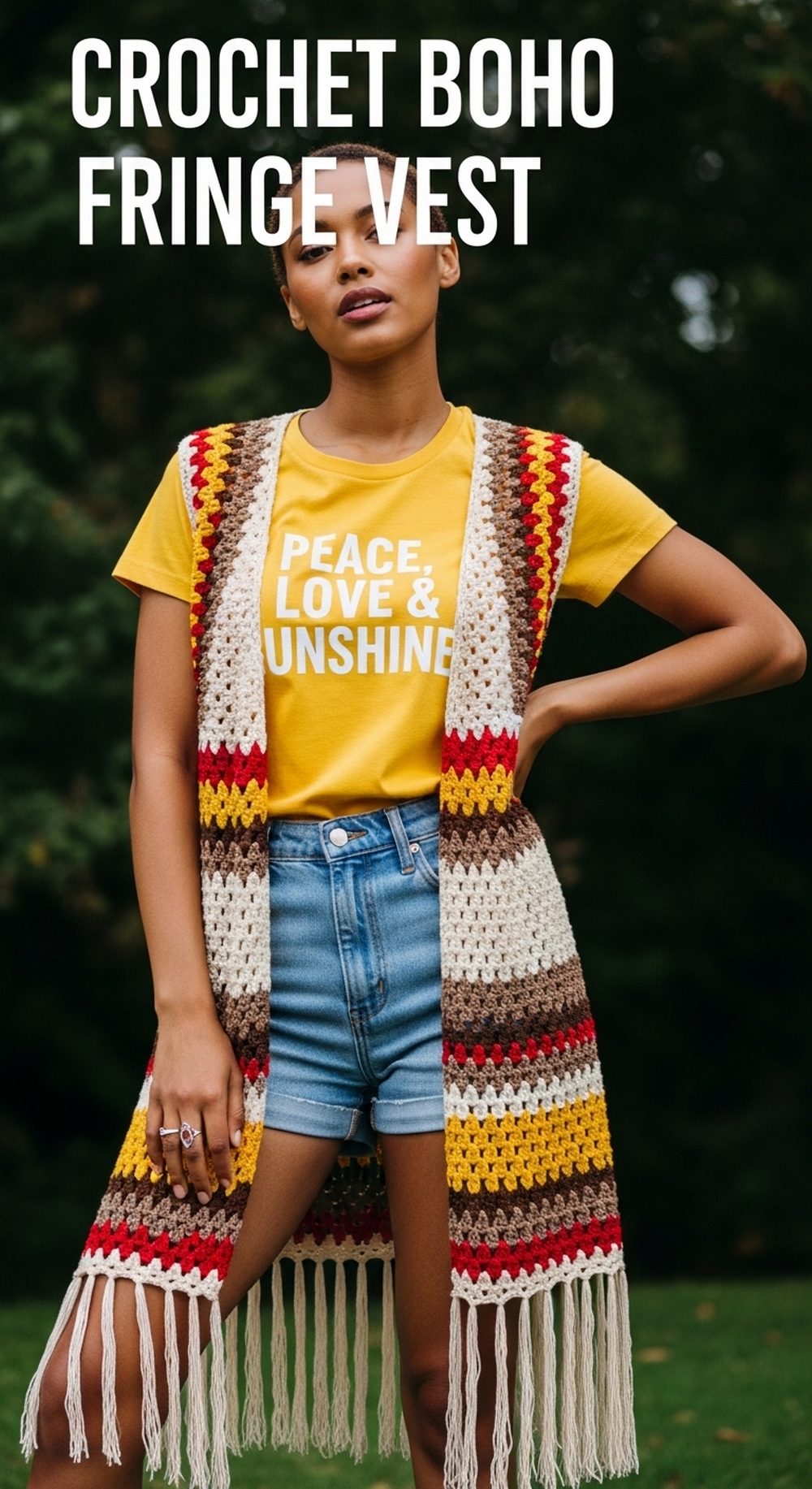 Crochet Boho Fringe Vest