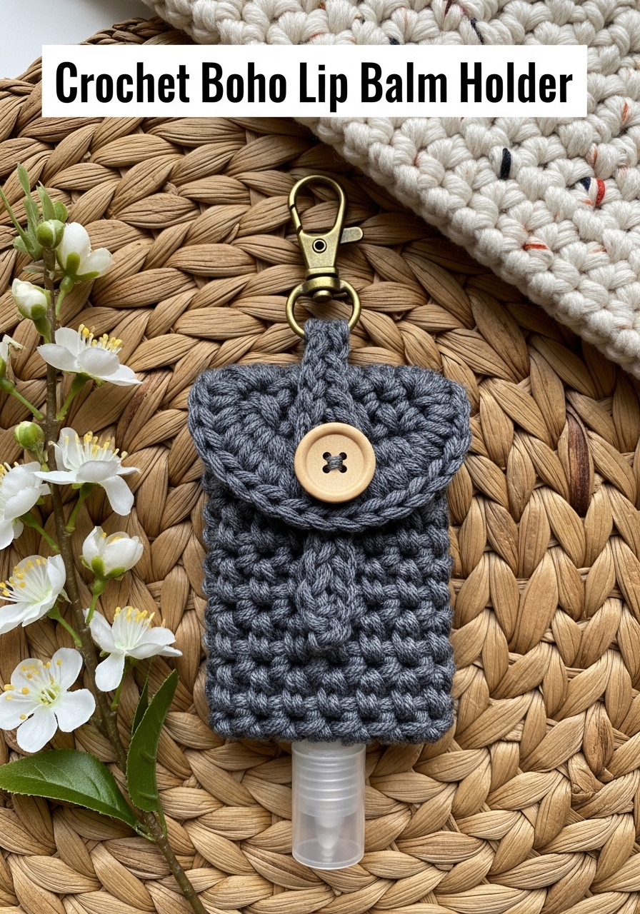 Crochet Boho Lip Balm Holder