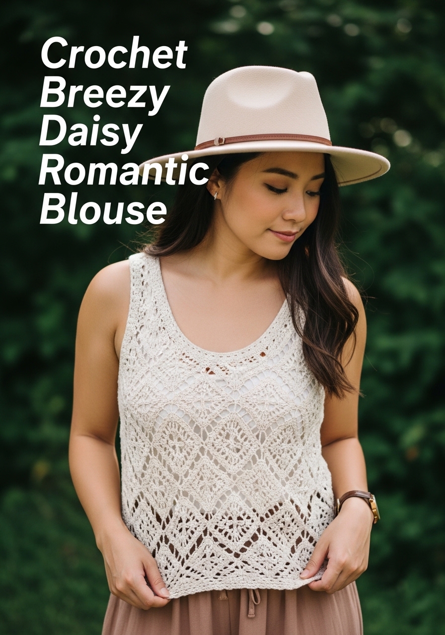 Crochet Breezy Daisy Romantic Blouse