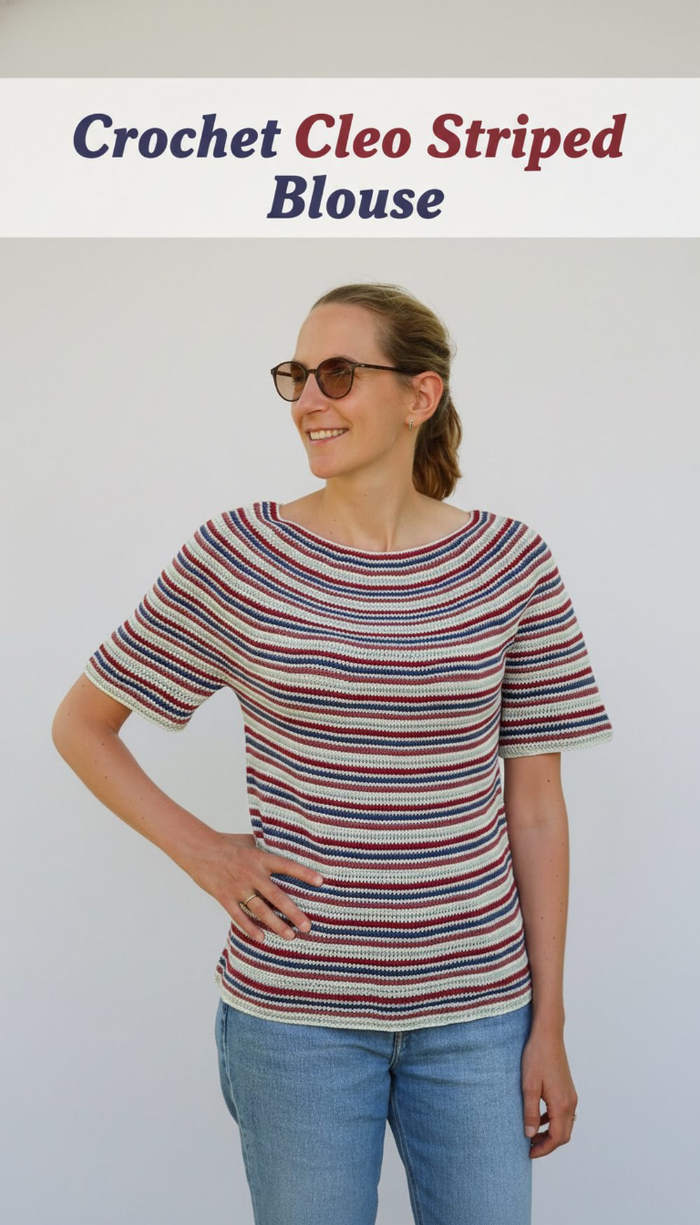 Crochet Cleo Striped Blouse