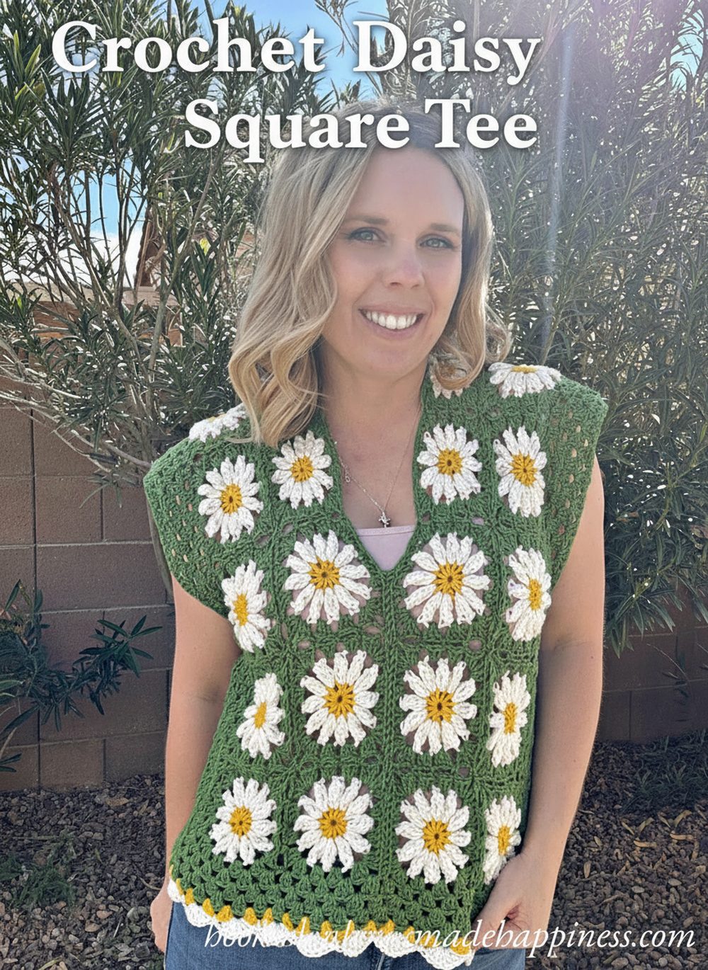 Crochet Daisy Square Tee
