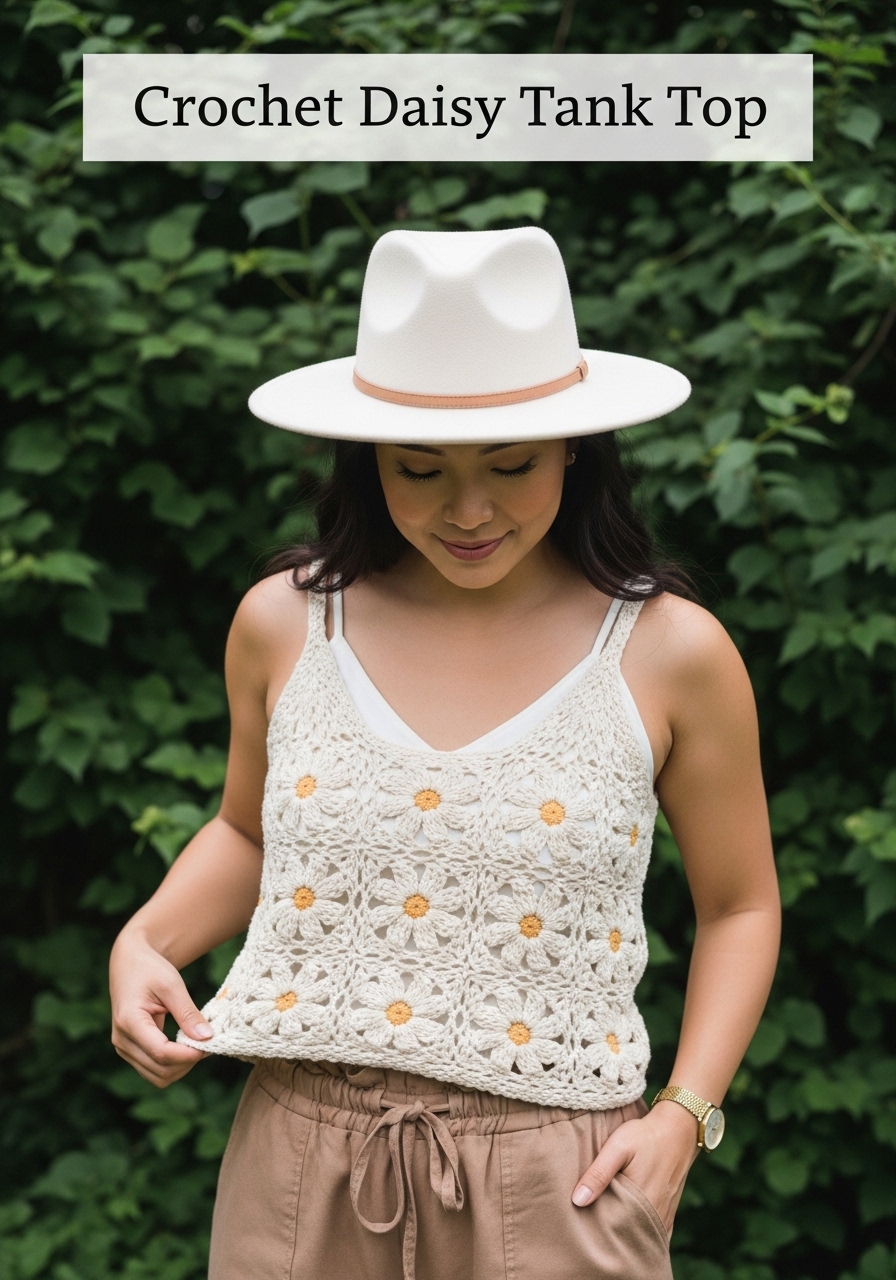 Crochet Daisy Tank Top