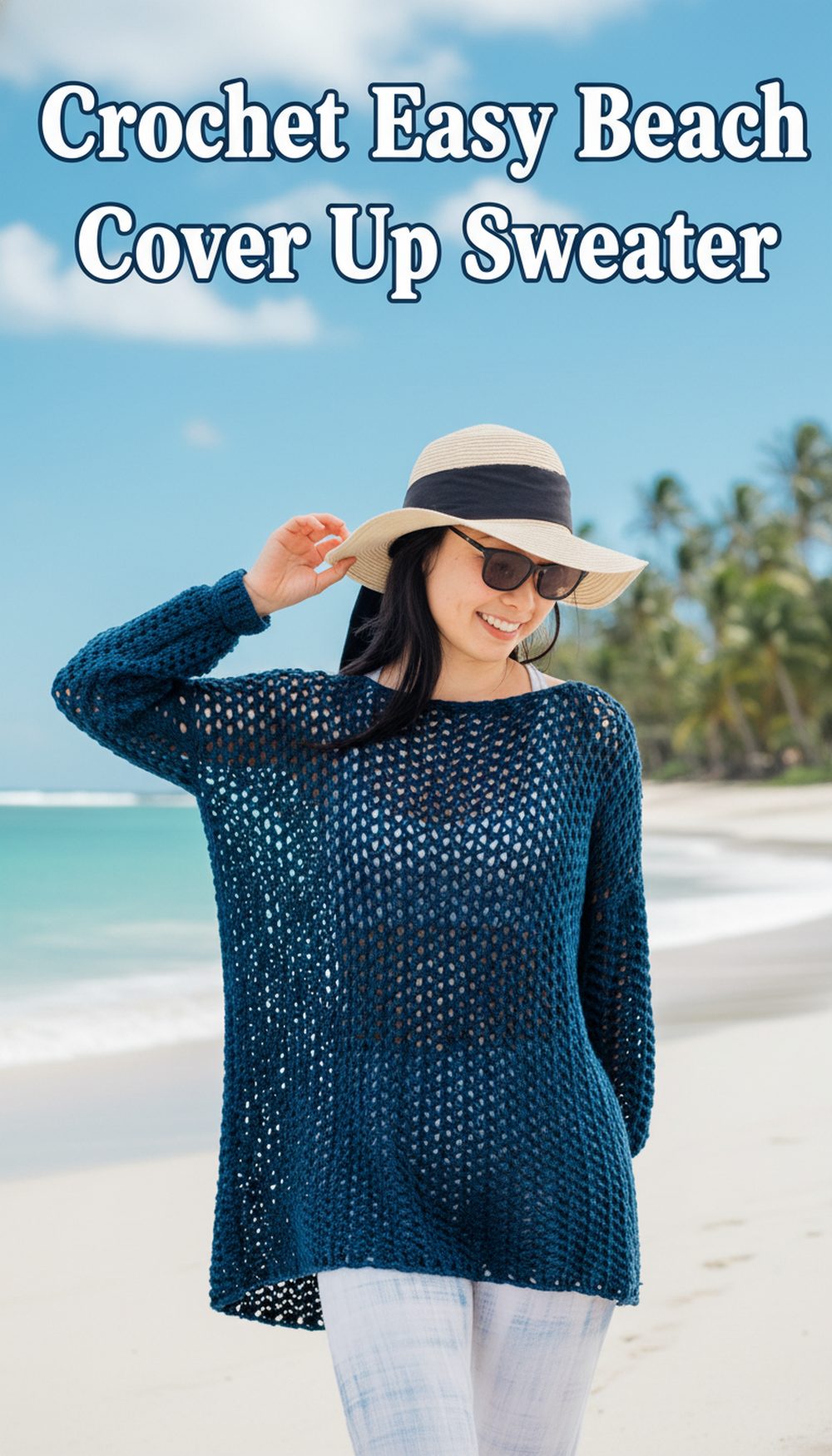 Crochet Easy Beach Cover Up Sweater