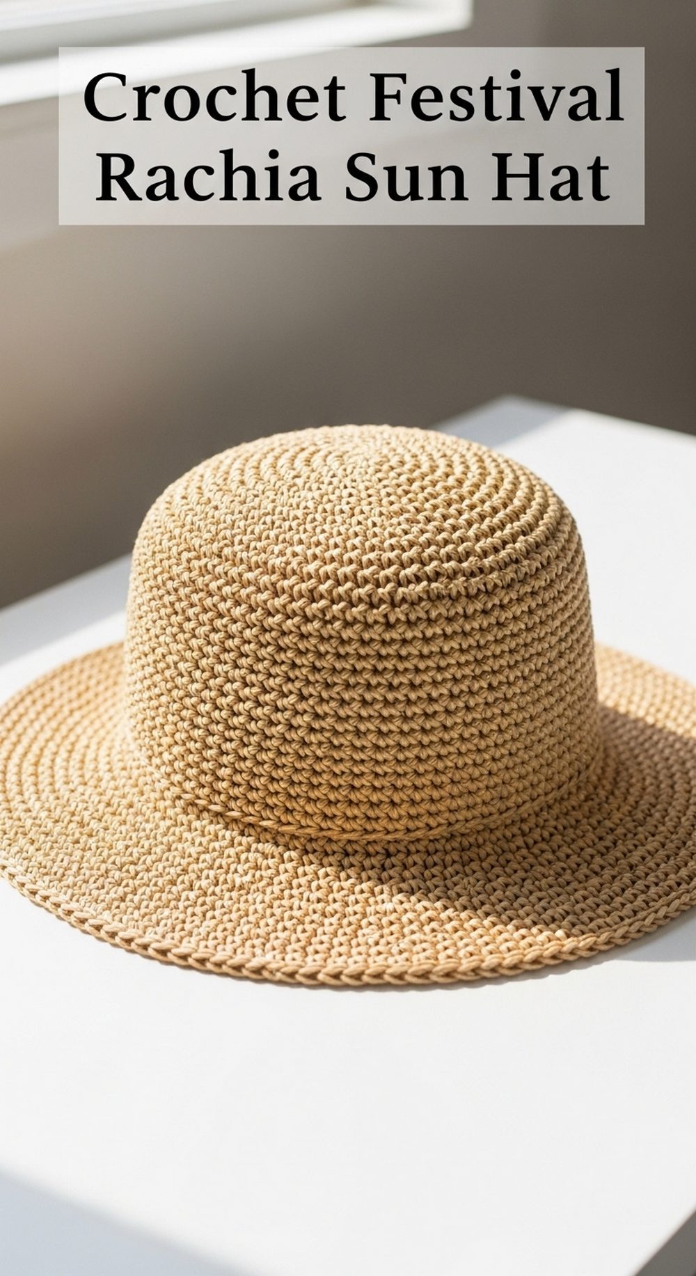 Crochet Festival Raffia Sun Hat