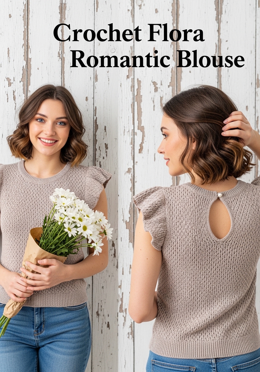Crochet Flora Romantic Blouse