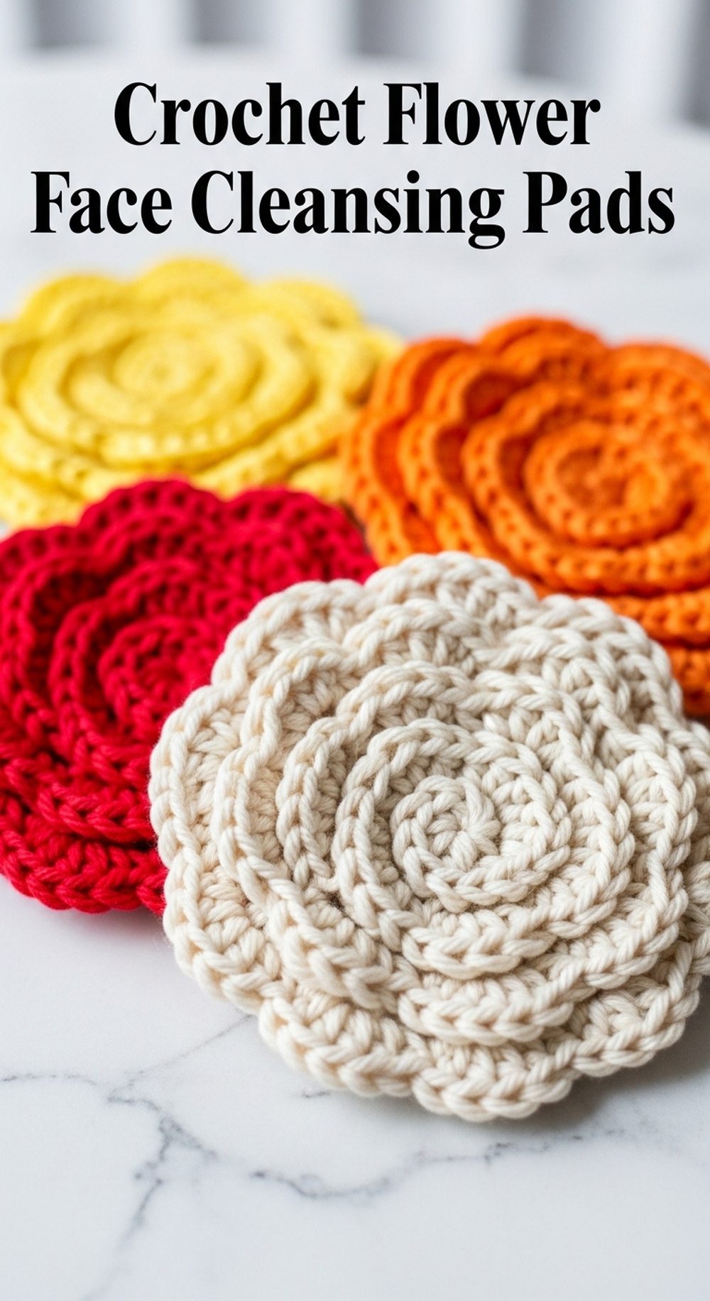 Crochet Flower Face Cleansing Pads