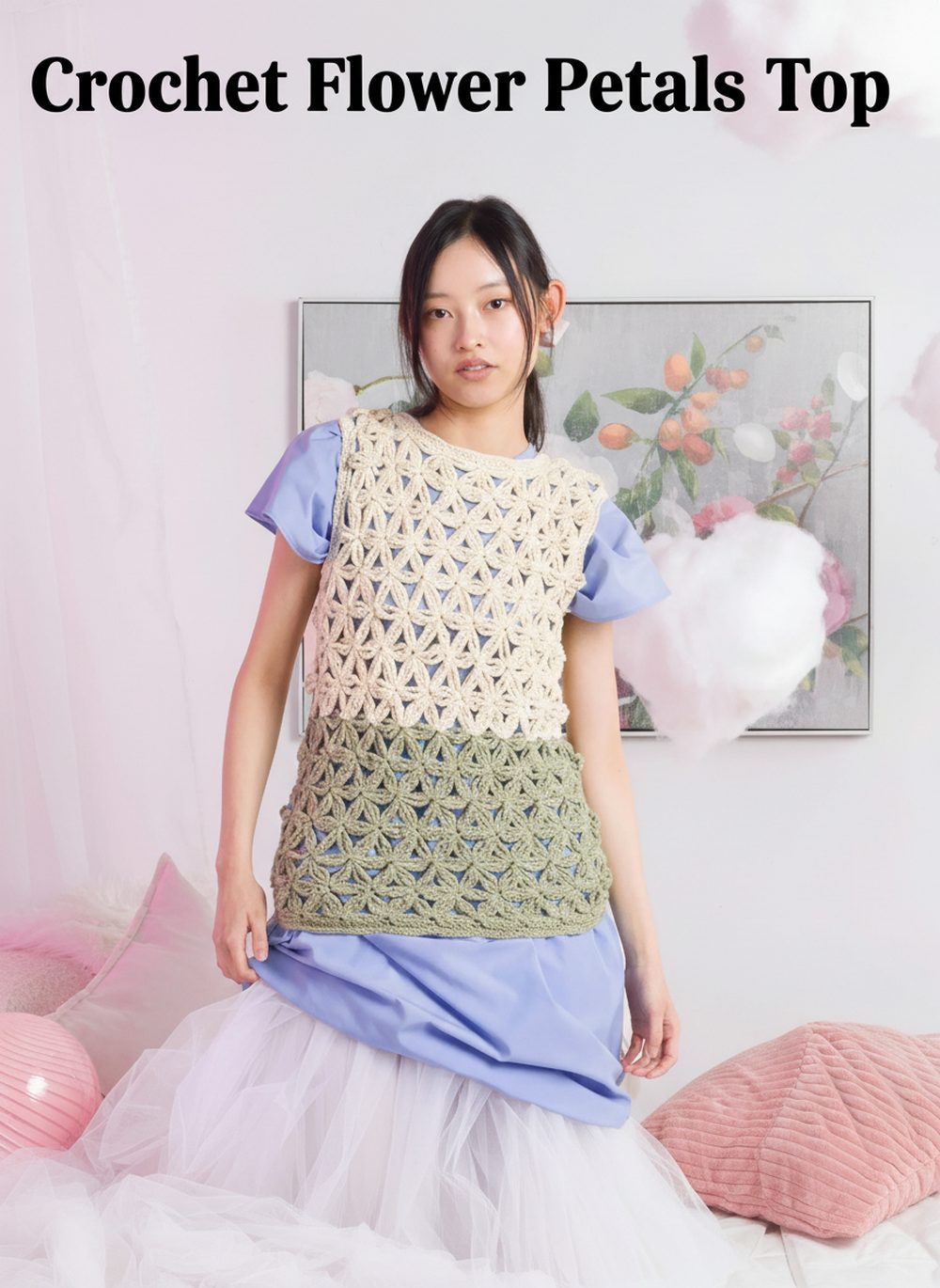 Crochet Flower Petals Top