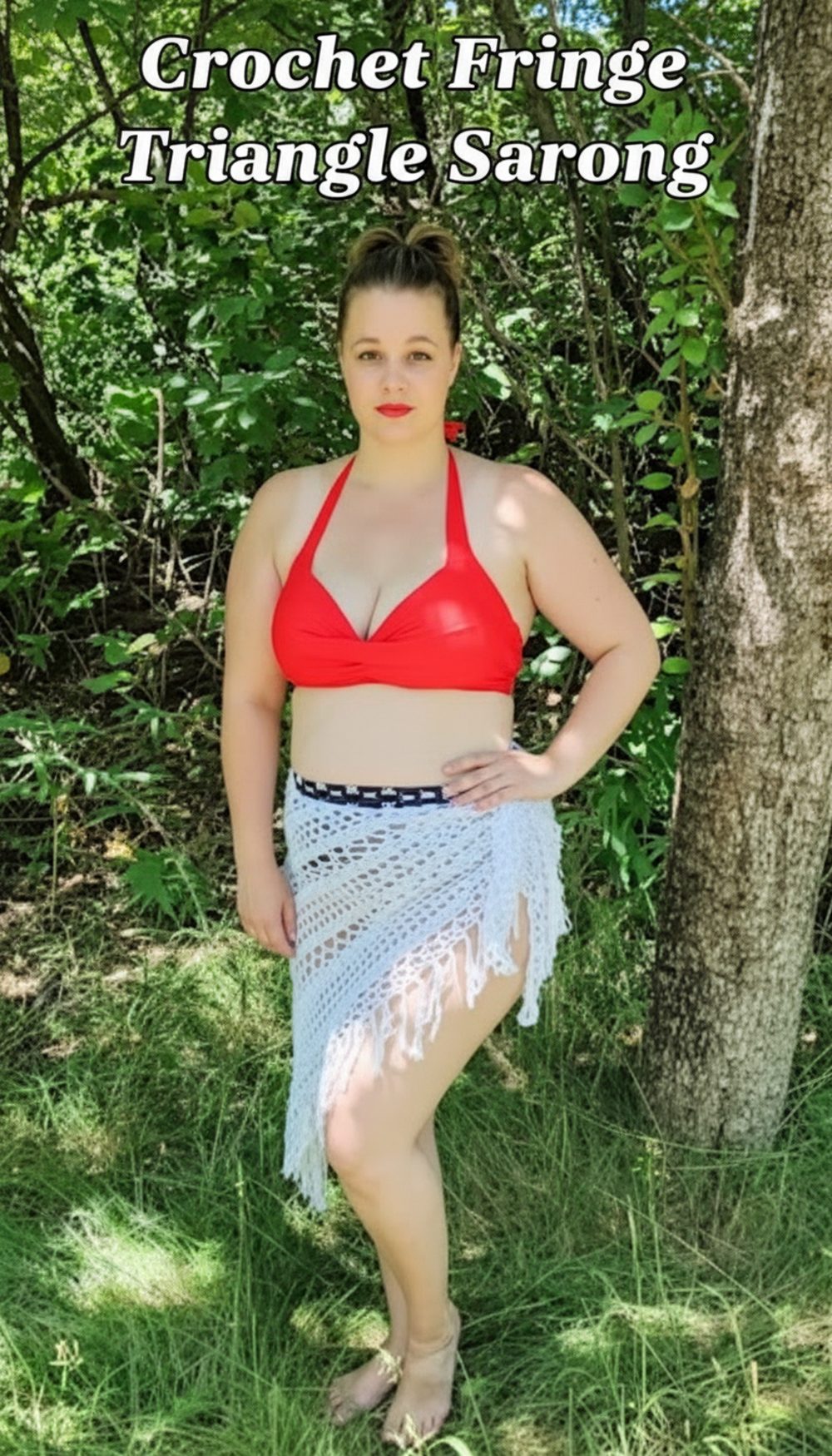 Crochet Fringe Triangle Sarong