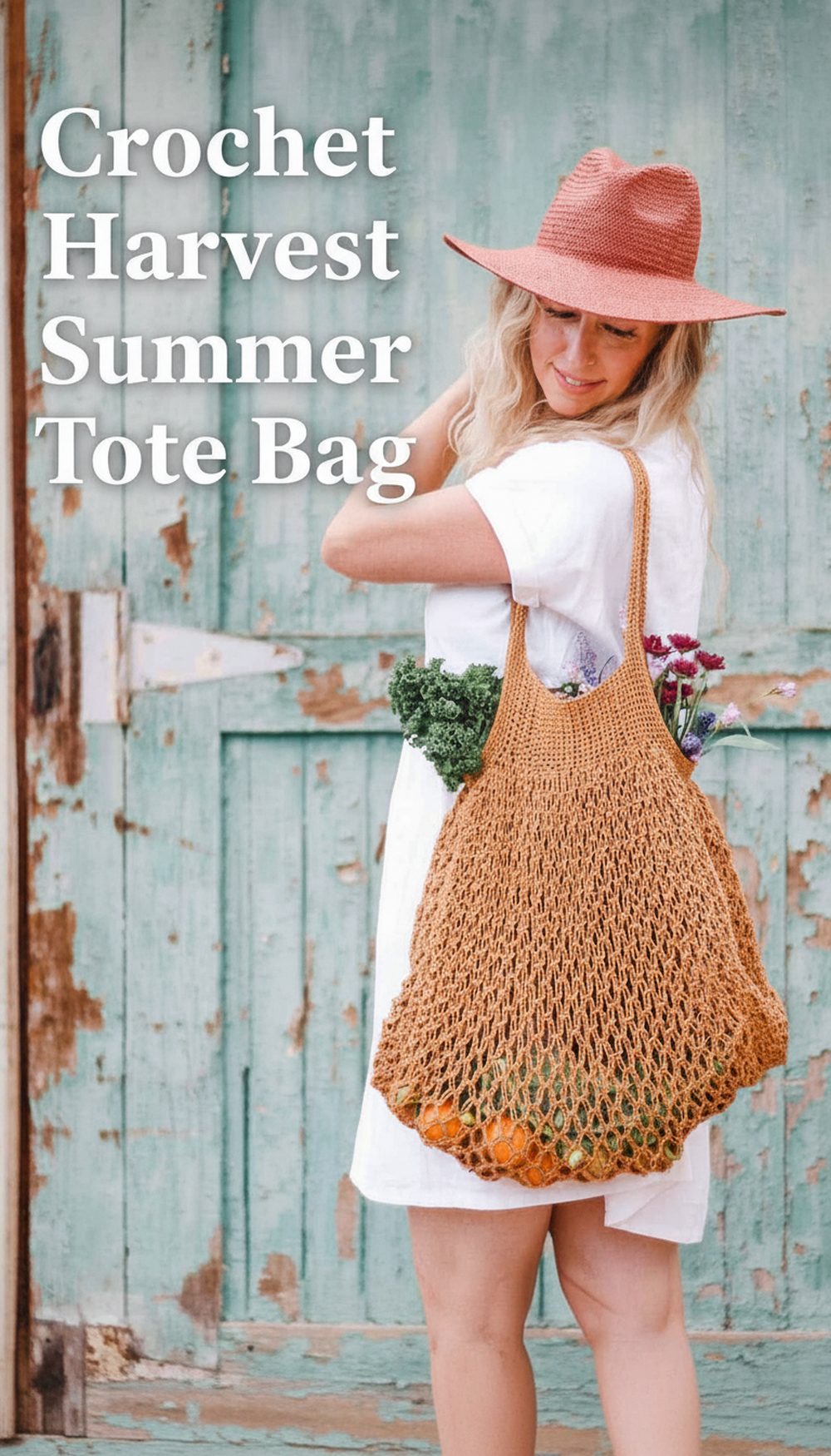 Crochet Harvest Market Summer Tote Bag