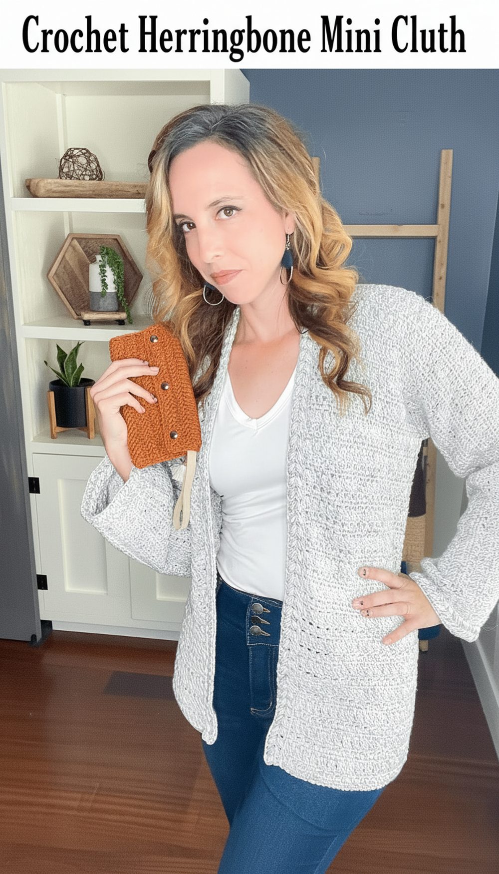 Crochet Herringbone Mini Clutch