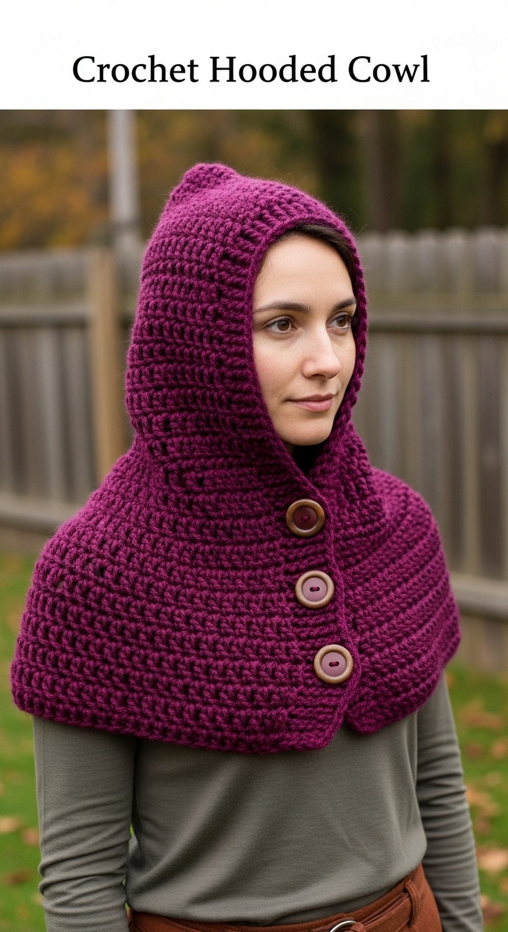 Crochet Hooded Cowl