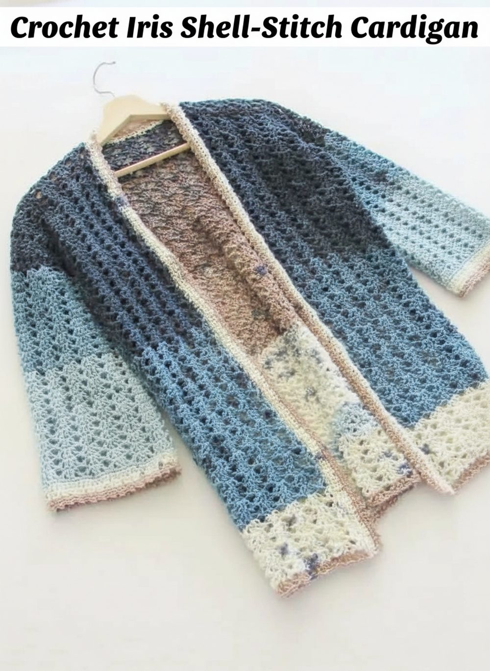 Crochet Iris Shell-Stitch Cardigan