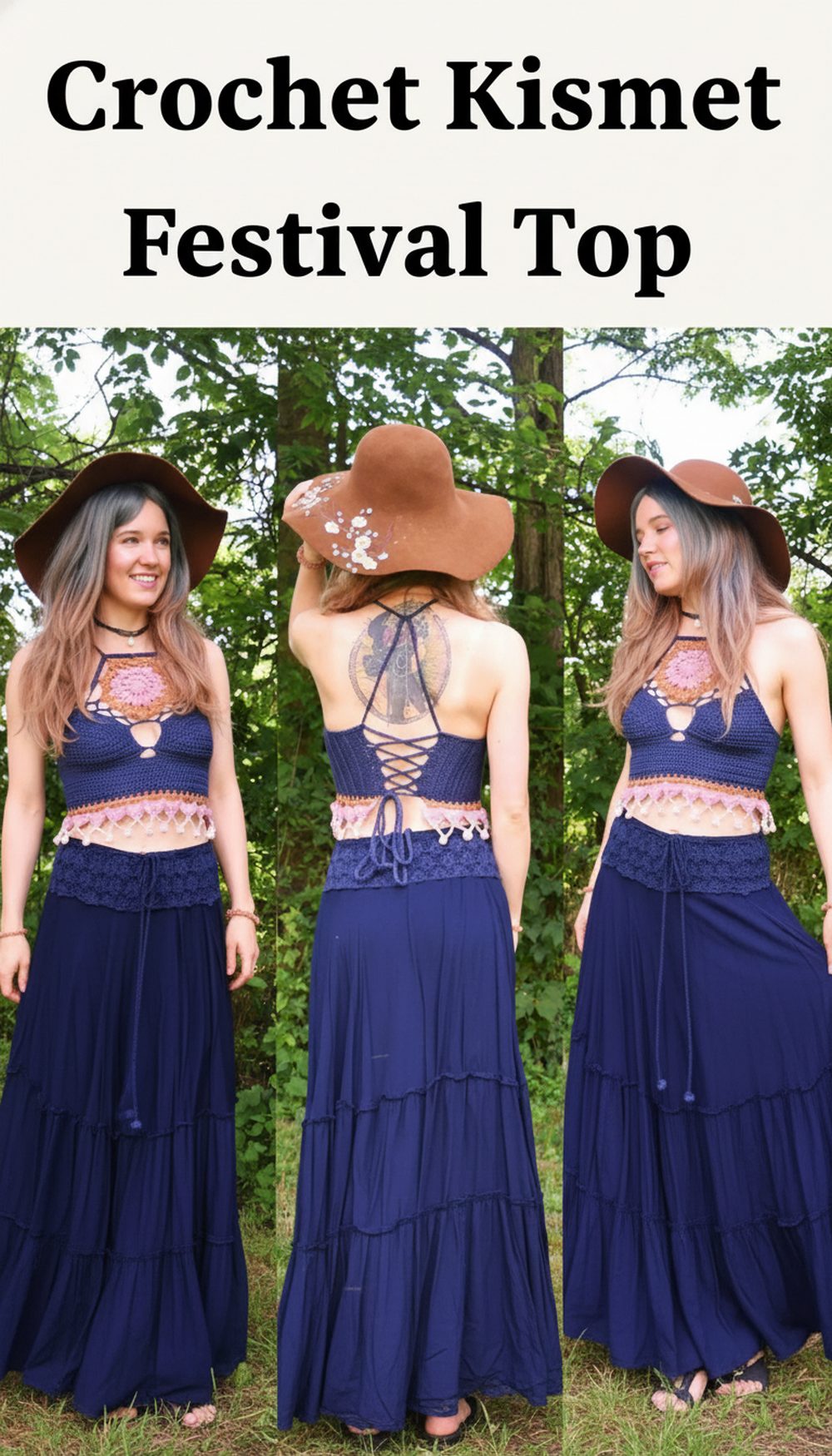 Crochet Kismet Halter Festival Top
