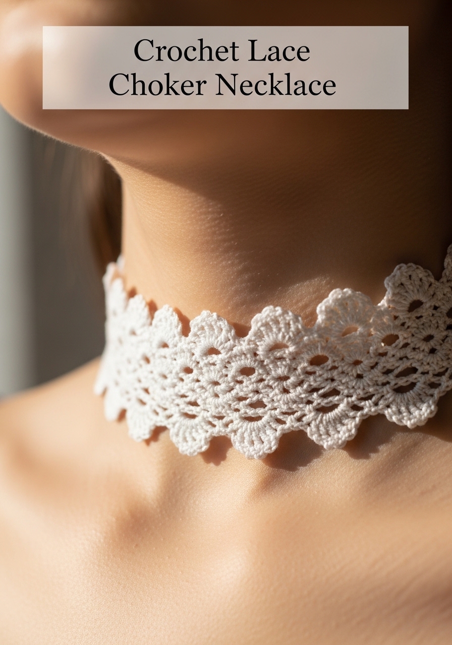 Crochet Lace Choker Necklace