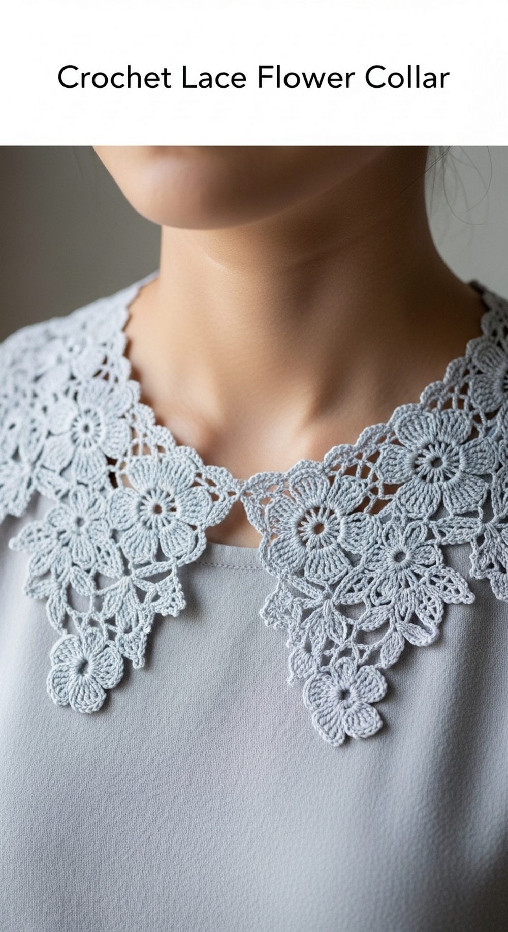 Crochet Lace Flower Collar