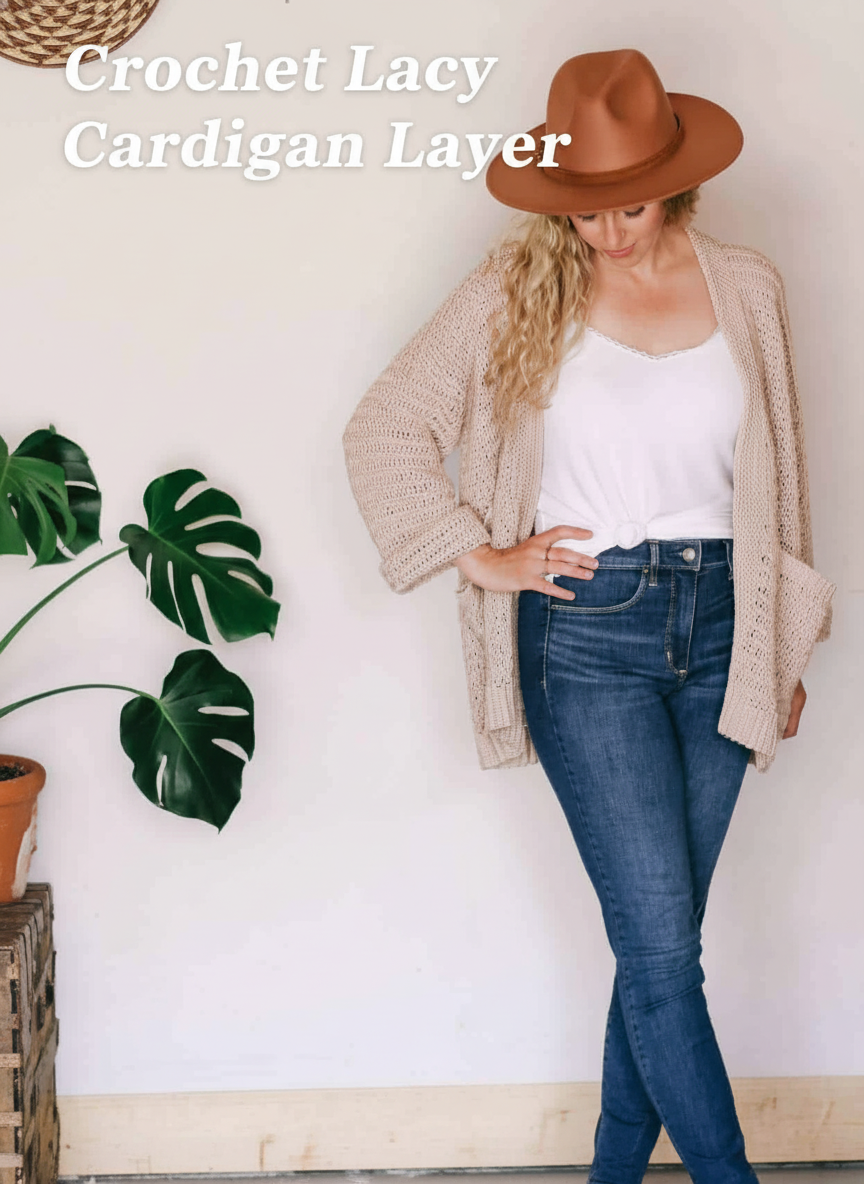 Crochet Lacy Cardigan Layer