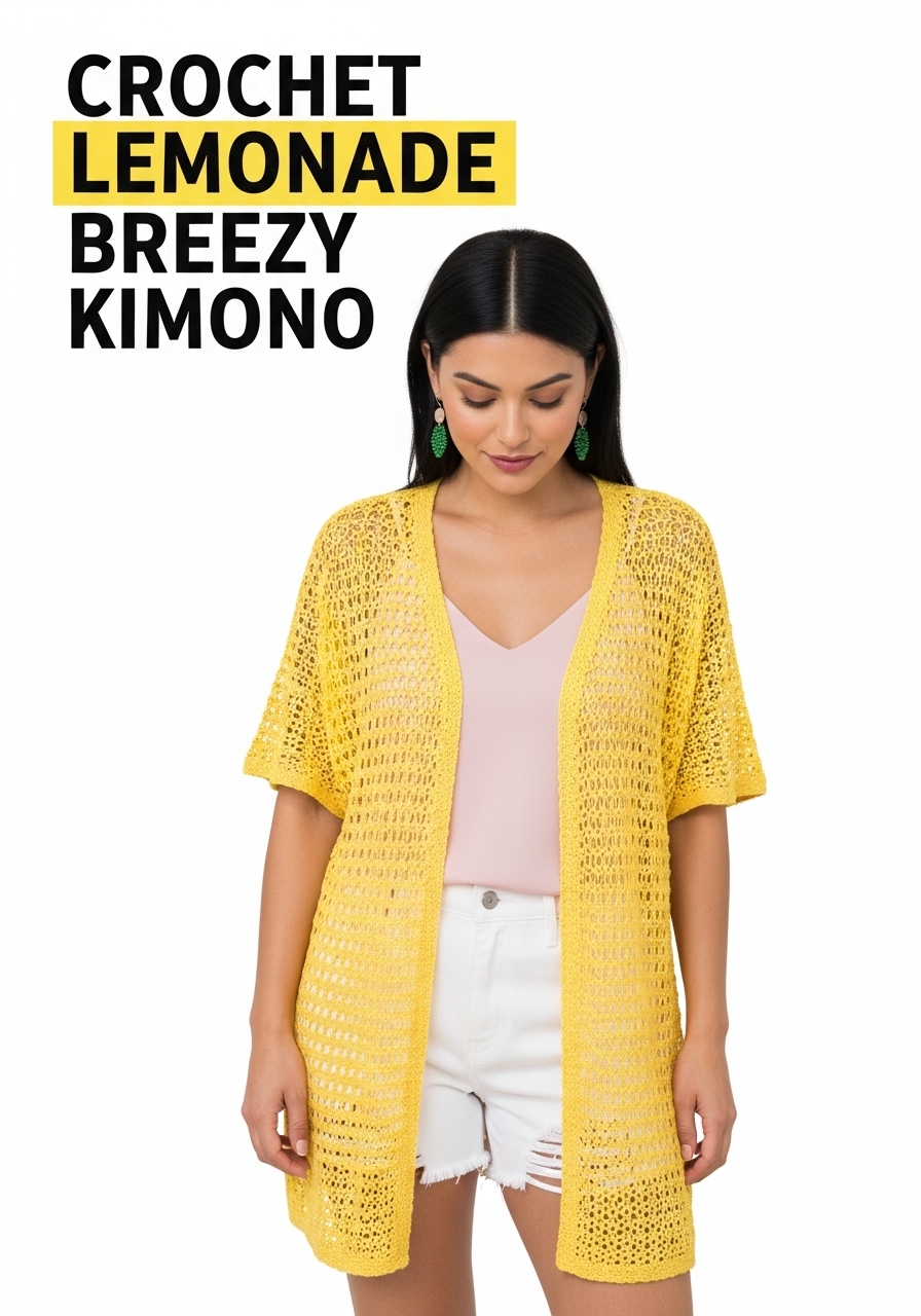 Crochet Lemonade Breezy Kimono