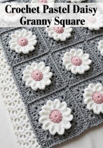 Crochet Pastel Daisy Granny Square