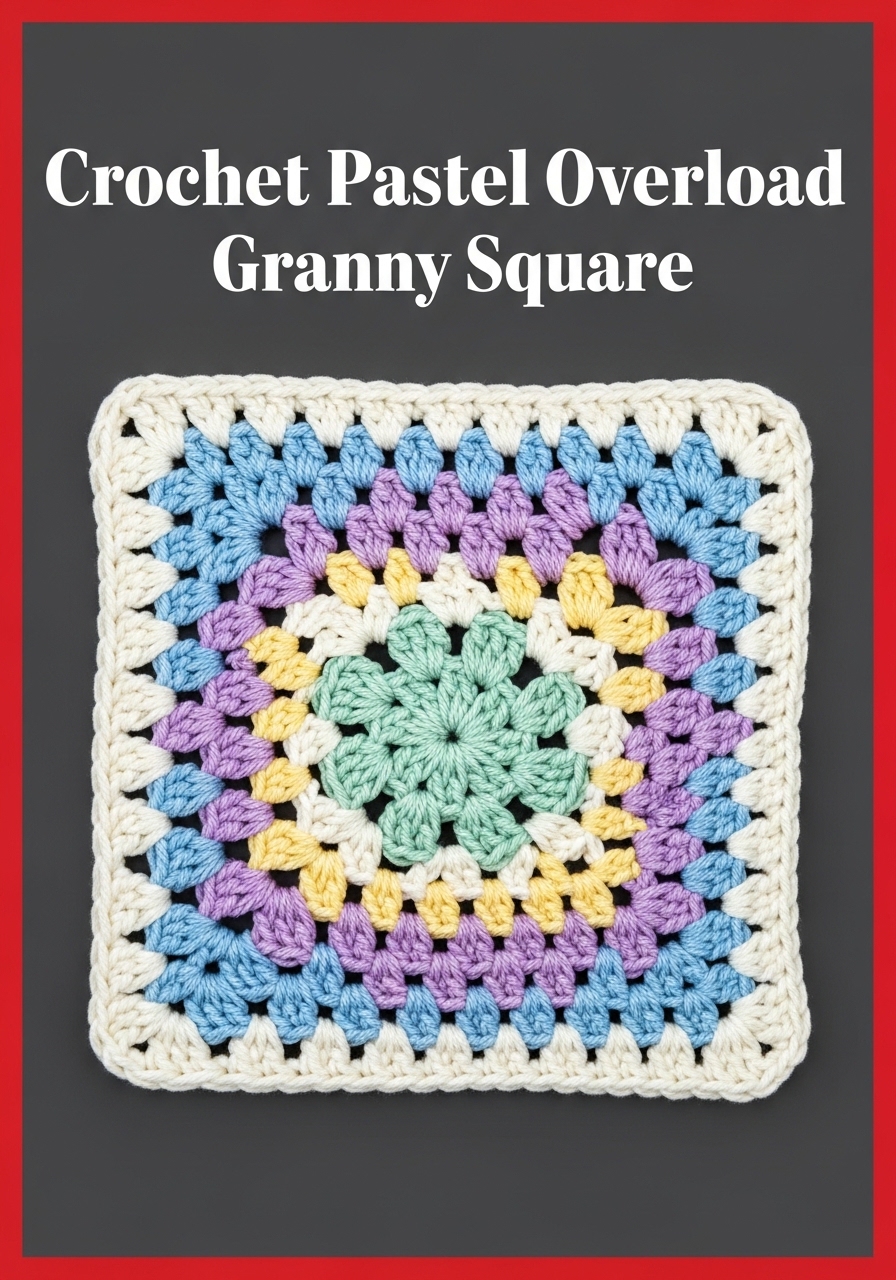 Crochet Pastel Overload Granny Square