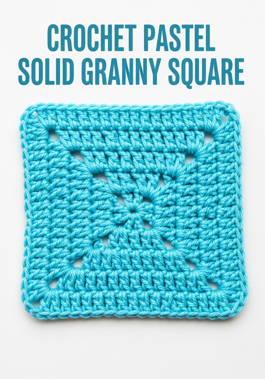 Crochet Pastel Solid Granny Square