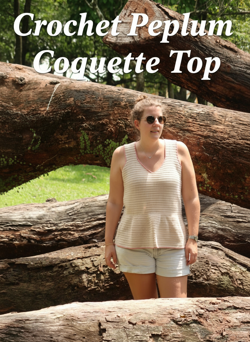 Crochet Peplum Coquette Top