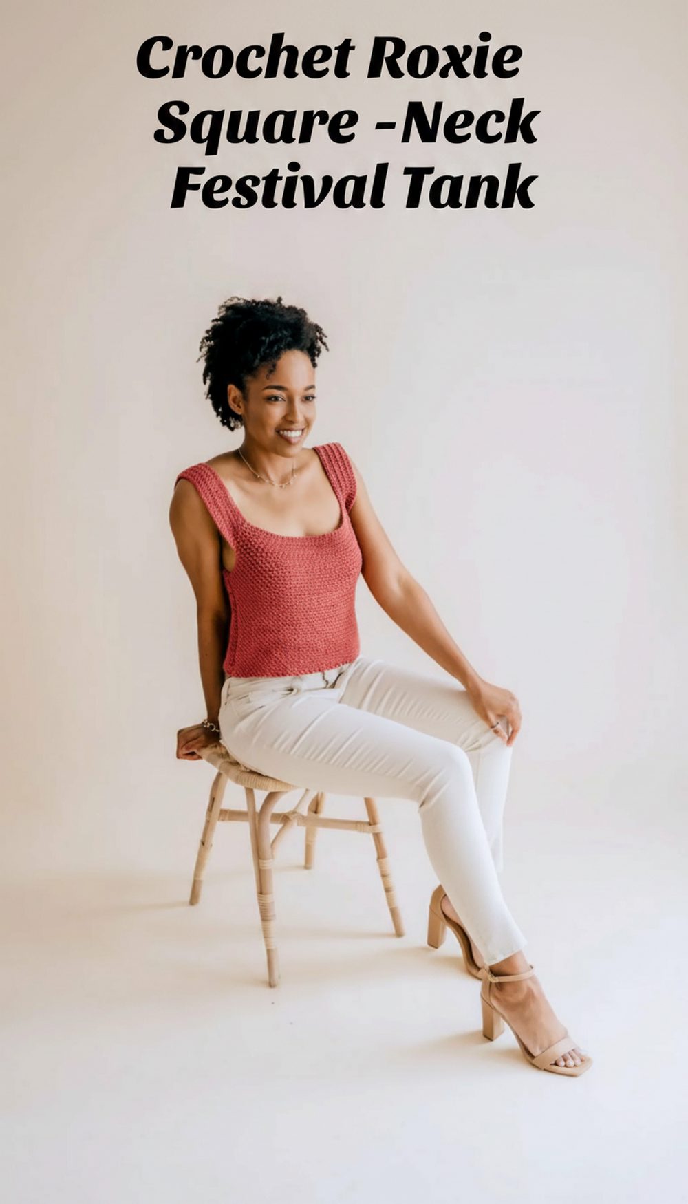 Crochet Roxie Square-Neck Festival Tank