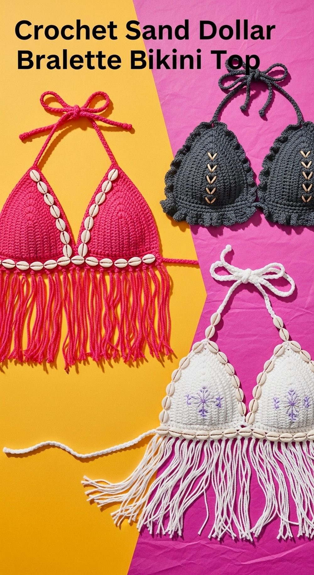 Crochet Sand Dollar Bralette Bikini Top