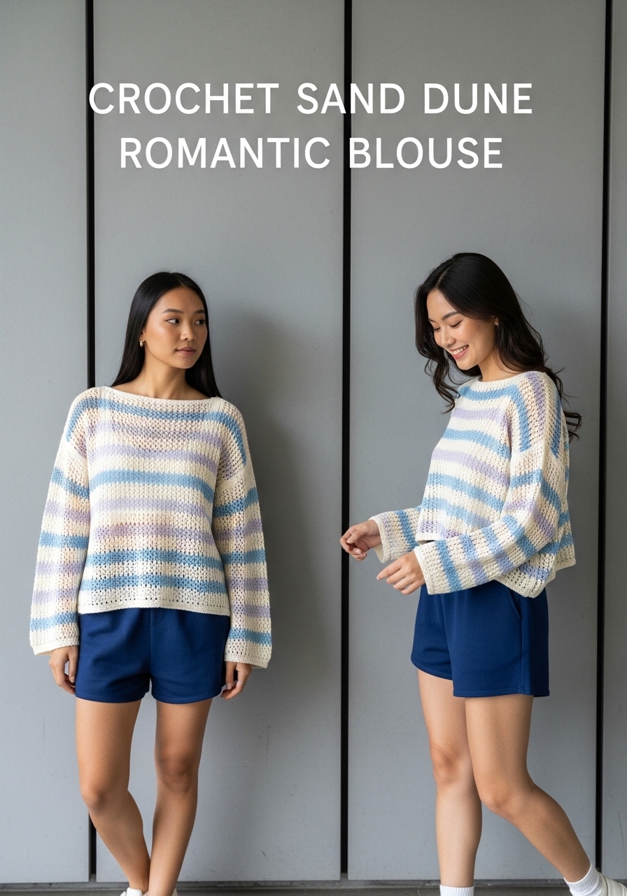 Crochet Sand Dune Romantic Blouse