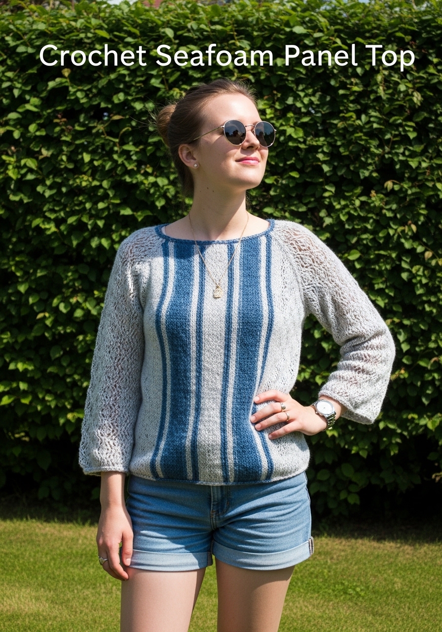 Crochet Seafoam Panel Top