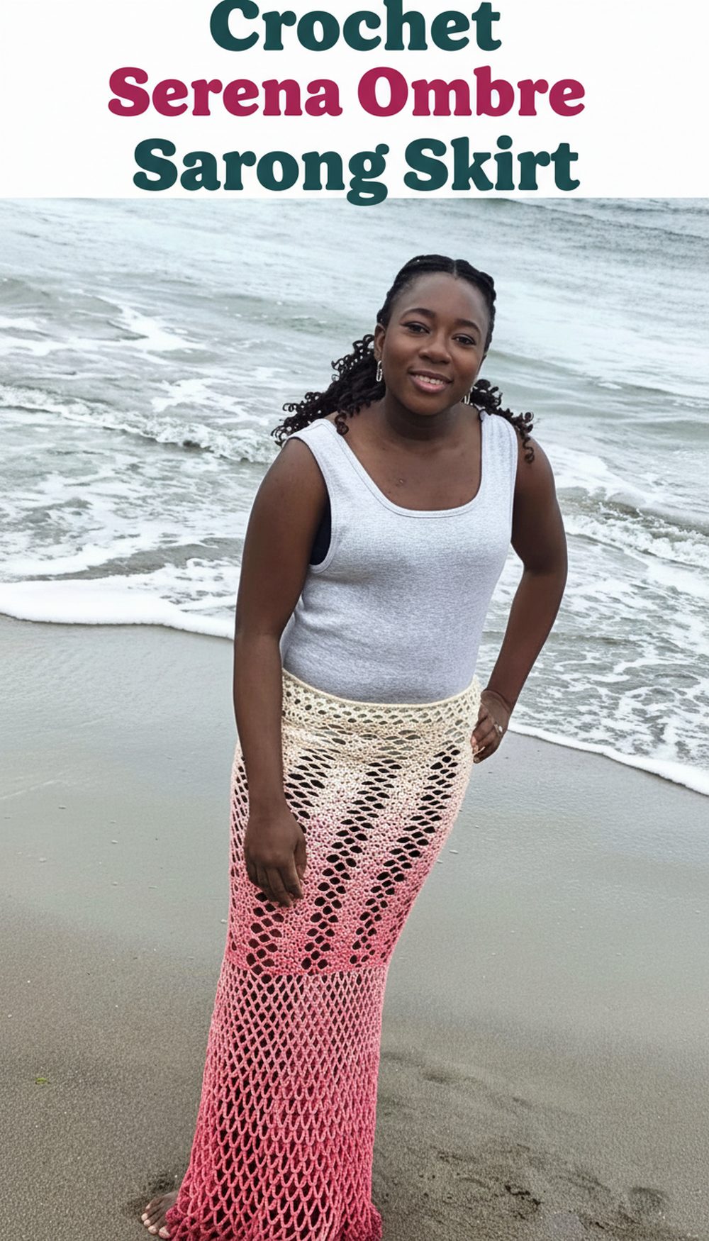 Crochet Serena Ombre Sarong Skirt