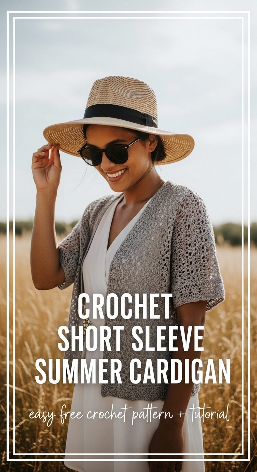 Crochet Short Sleeve Summer Cardigan