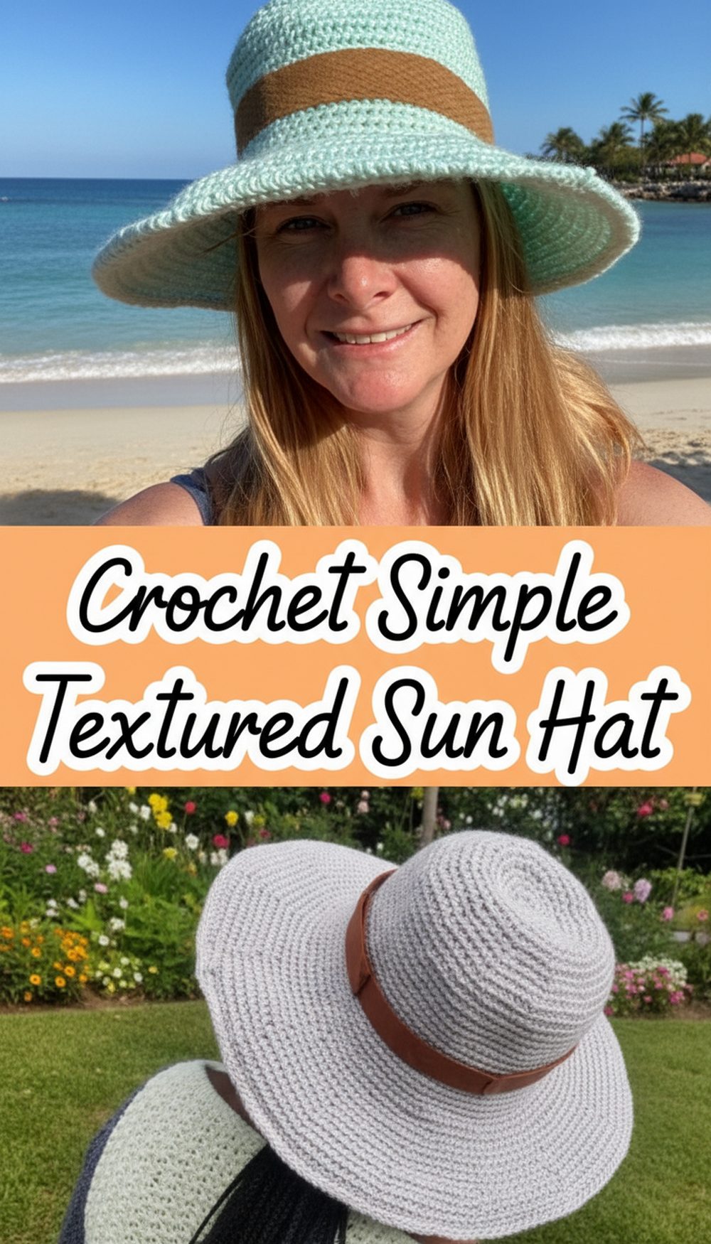 Crochet Simple Textured Sun Hat