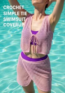 Crochet Simple Tie Swimsuit Coverup
