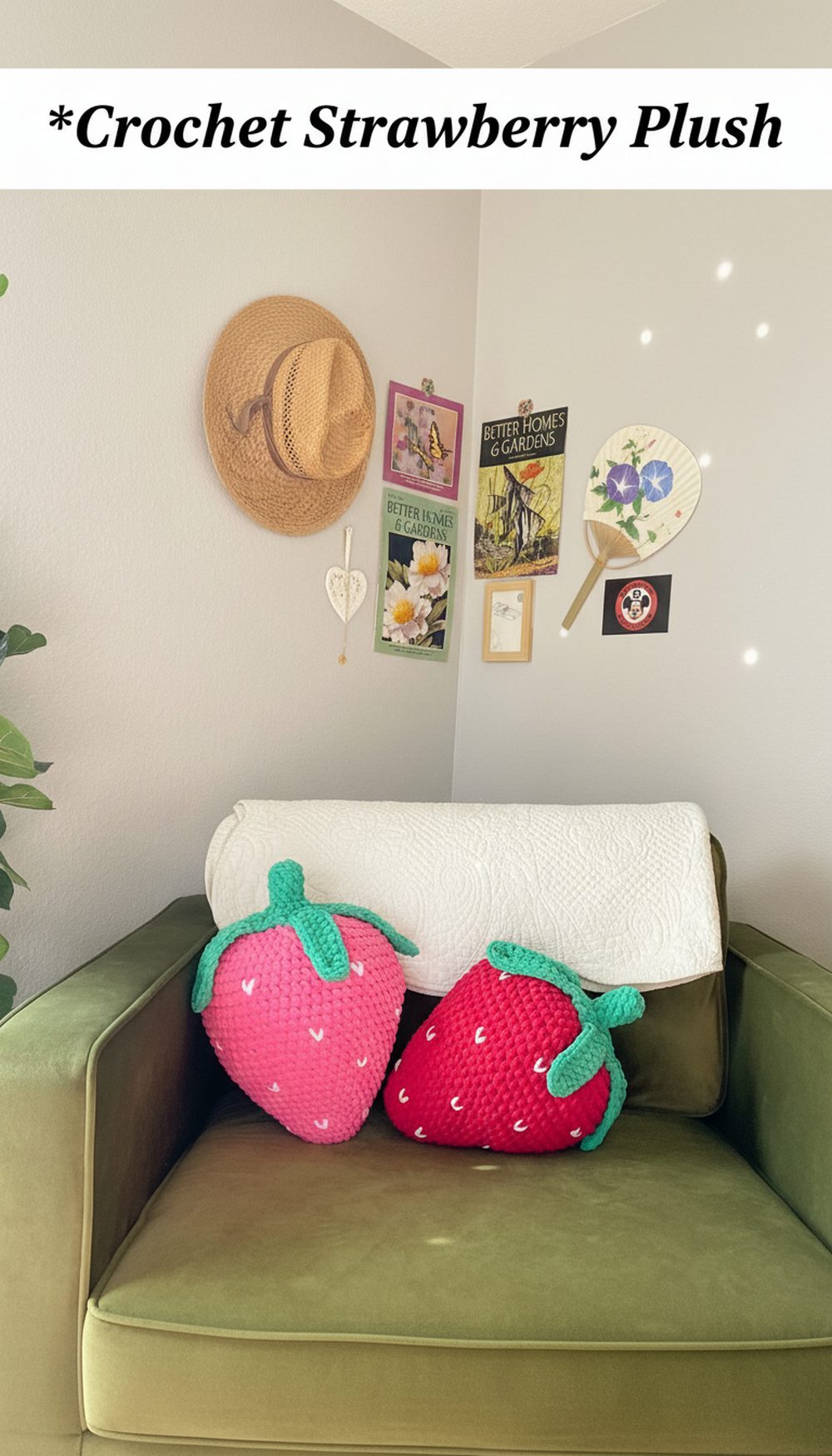 Crochet Strawberry Plush