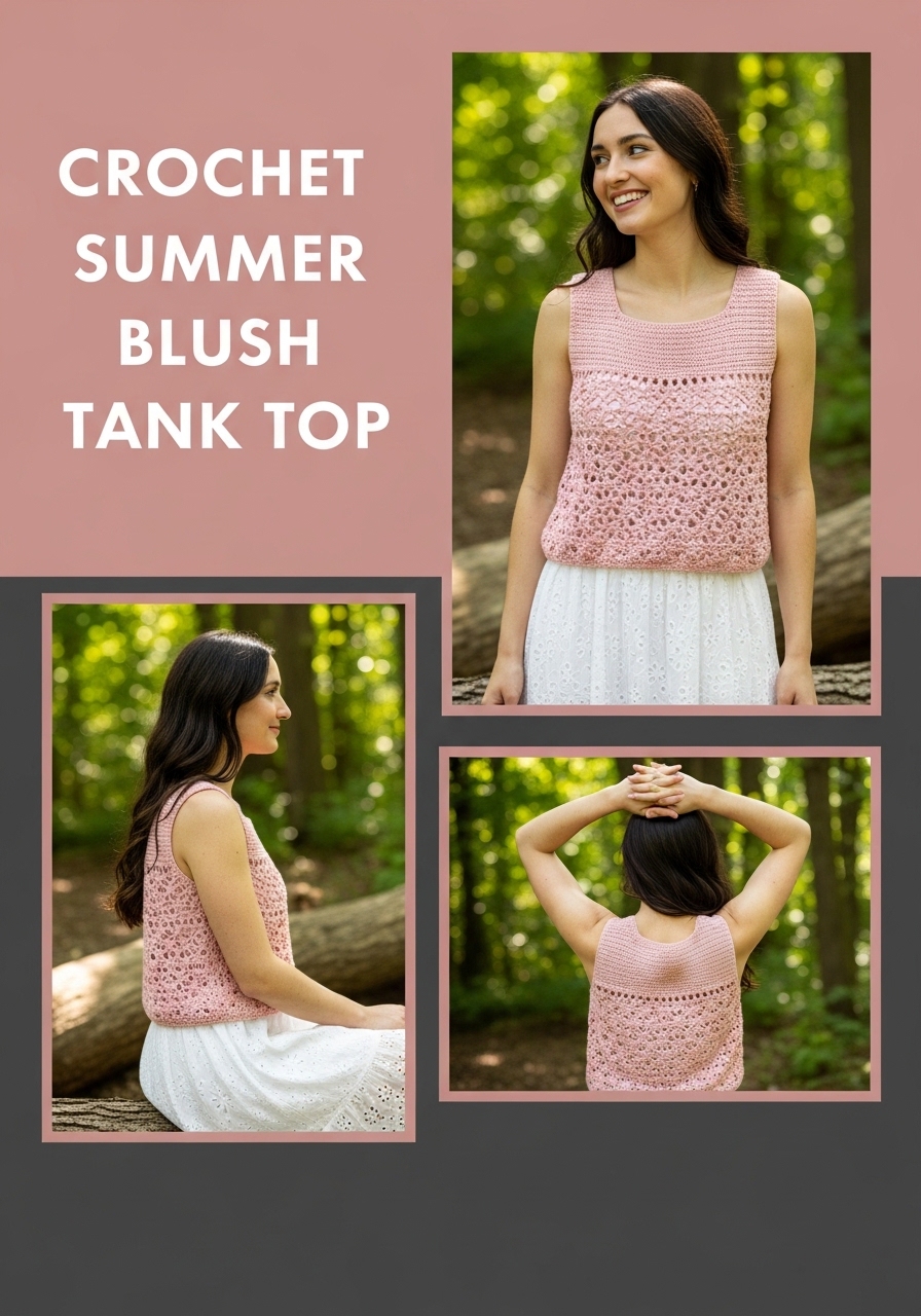 Crochet Summer Blush Tank Top