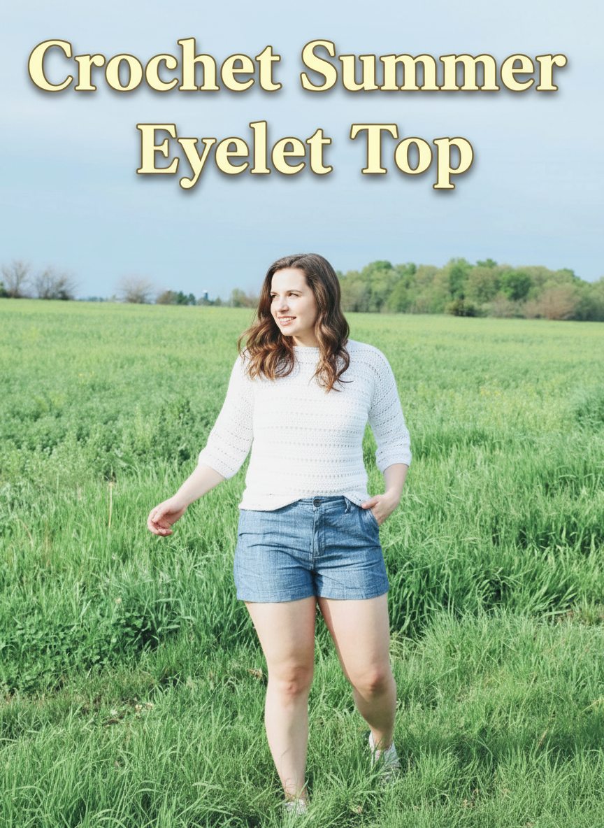 Crochet Summer Eyelet Top