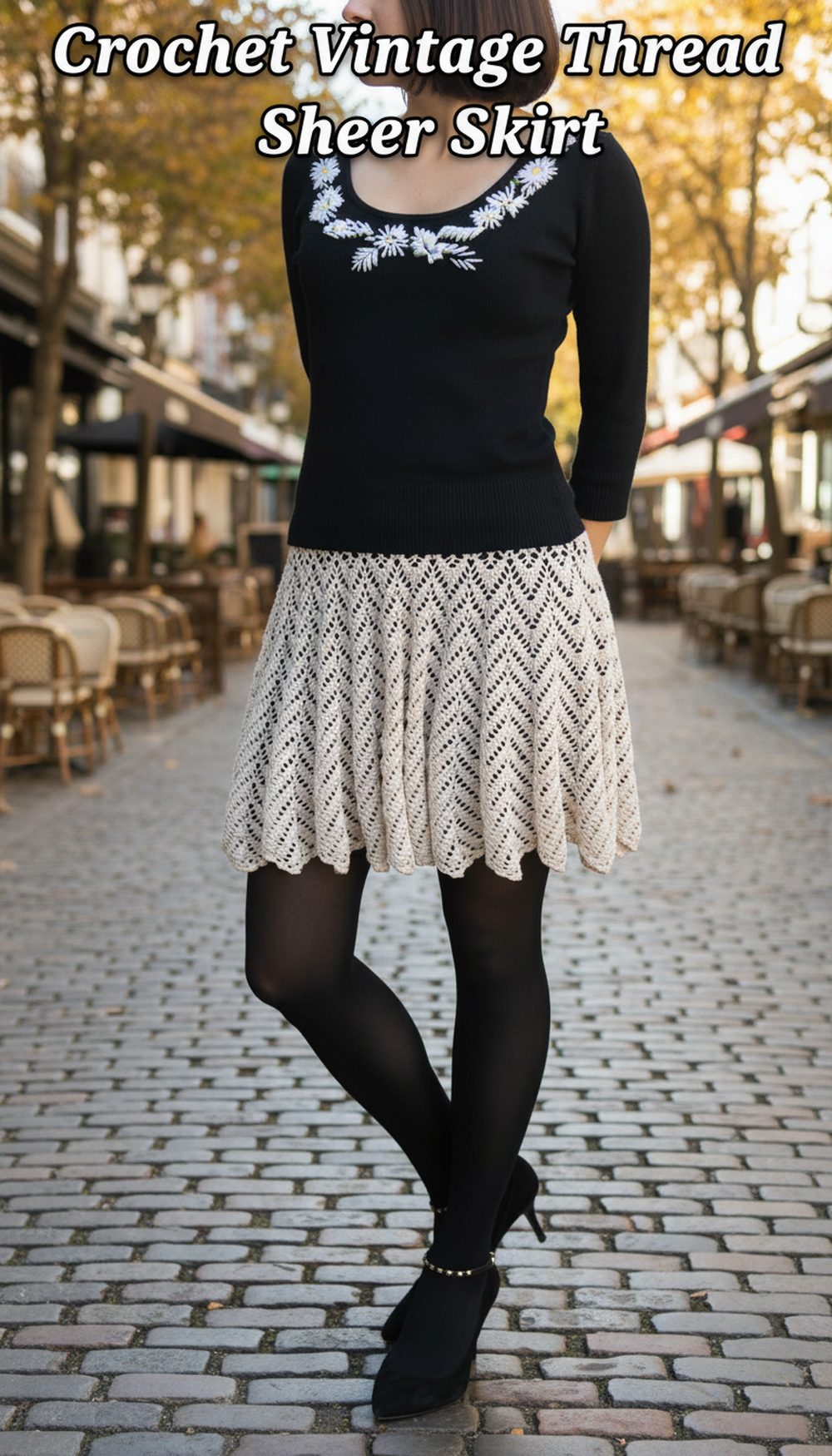 Crochet Vintage Thread Sheer Skirt