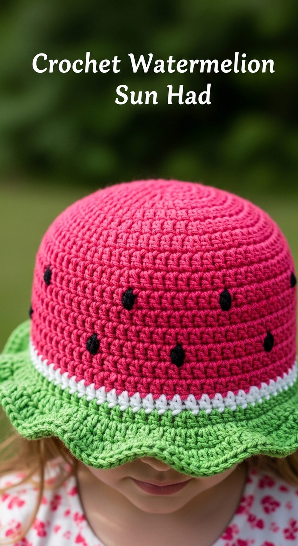 Crochet Watermelon Sun Hat