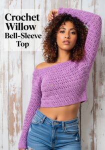 Crochet Willow Bell-Sleeve Top