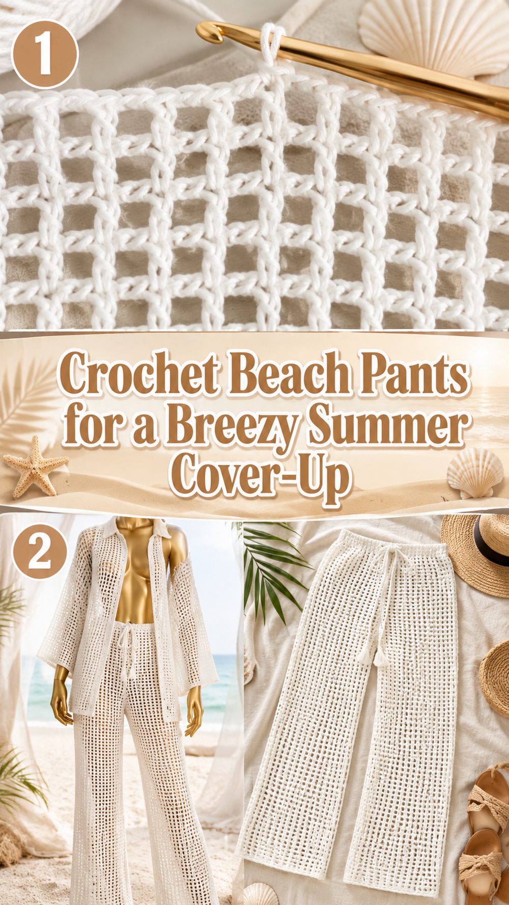 Crochet Beach Pants for a Breezy Summer Cover-Up - Yarn Nest Studio