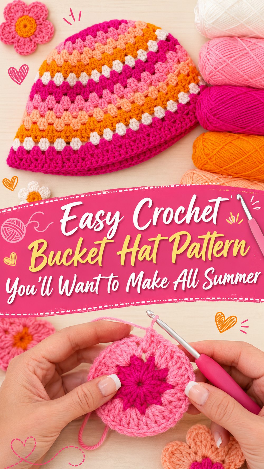 Crochet Bucket Hat Pattern You’ll Want to Make All Summer