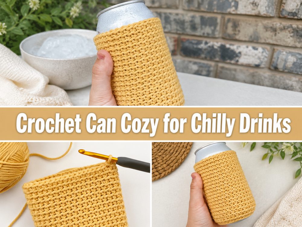 Crochet Can Cozy for Chilly Drinksx