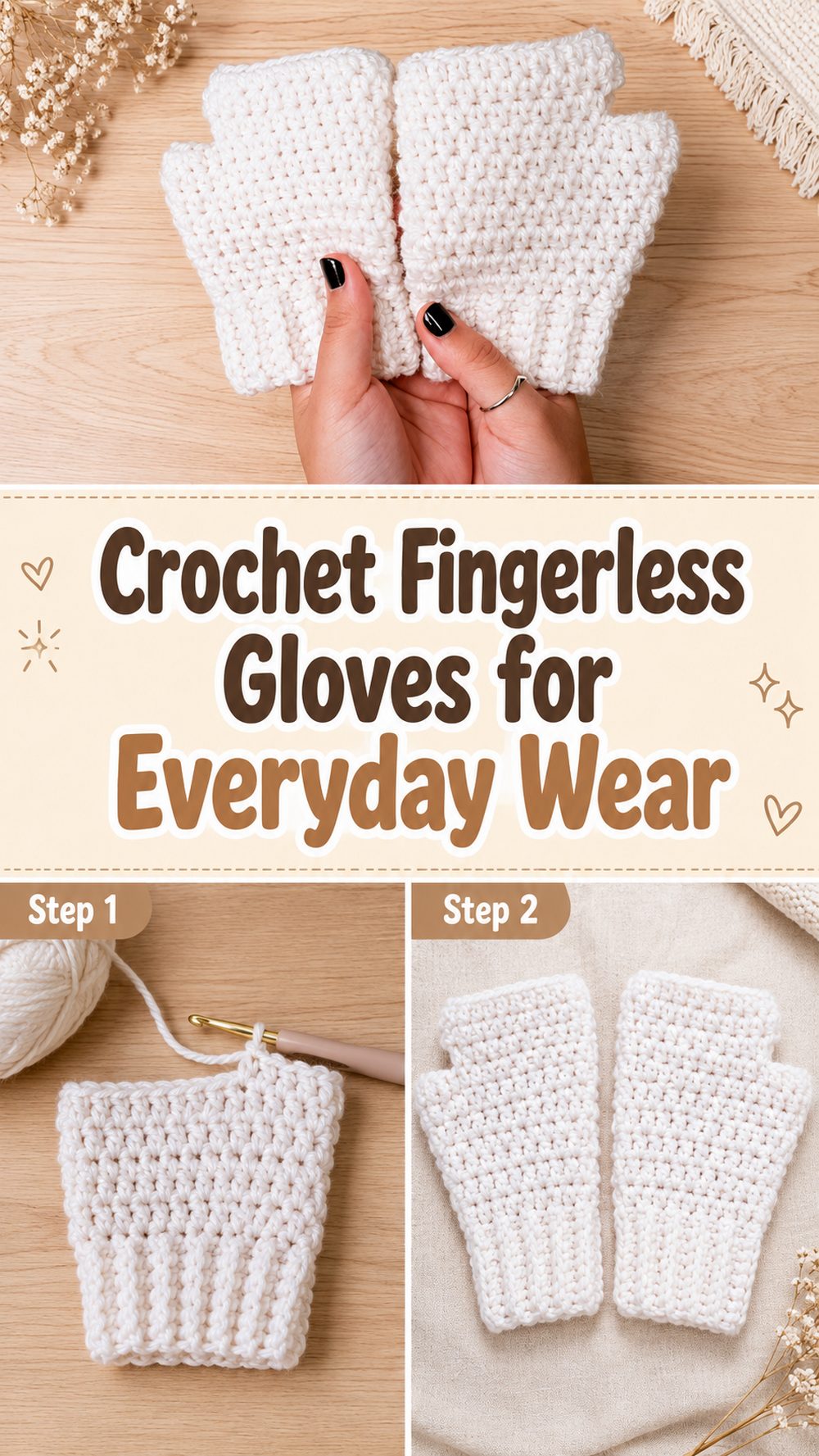 Crochet Fingerless Gloves for Everyday Wear