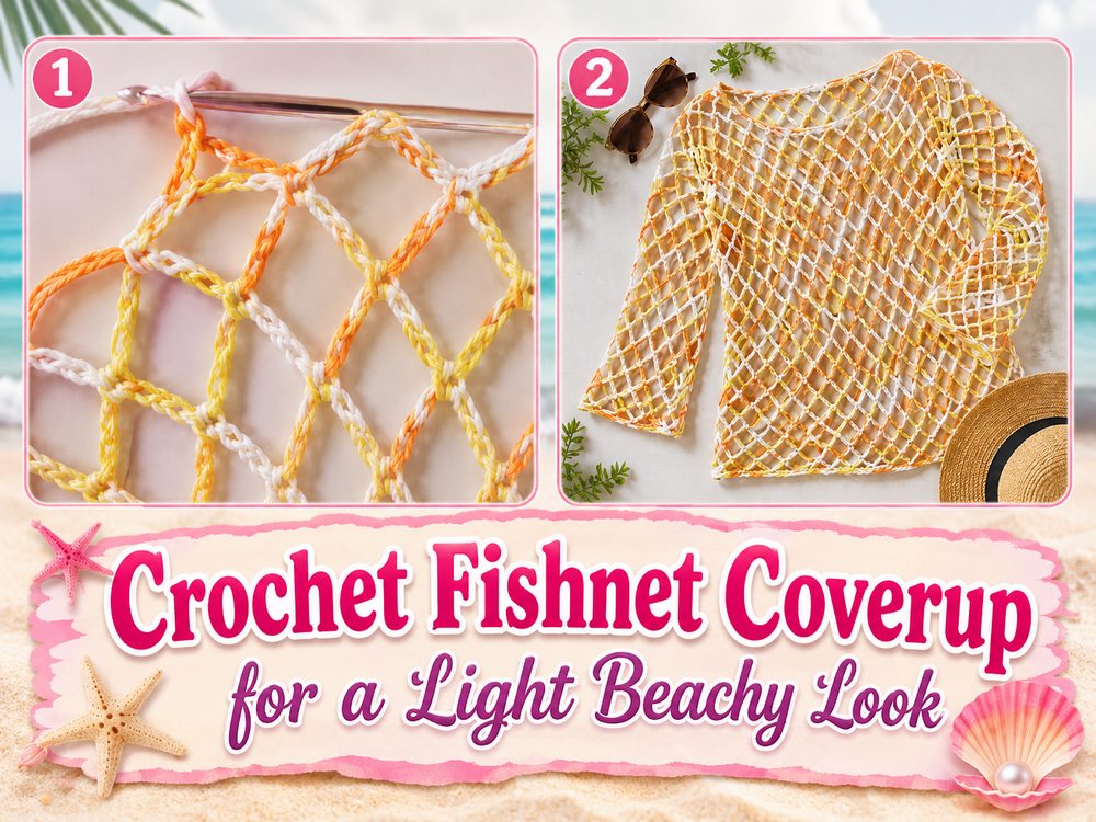 Crochet Fishnet Coverup for a Light Beachy Look a